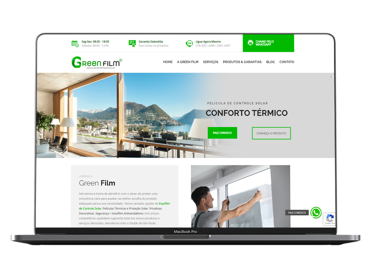 site GreenFilm insulfilm e Películas de controle solar